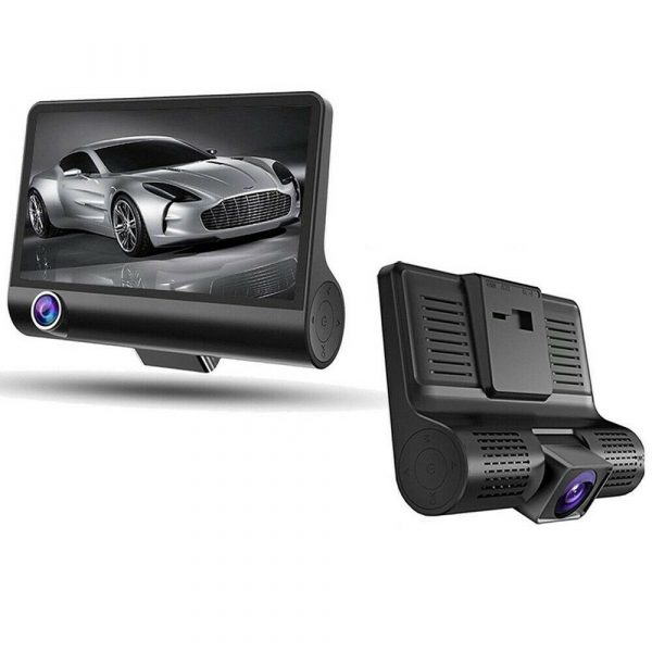 HD Front Rear & Interior Three Lens Car Dashboard Camera_1