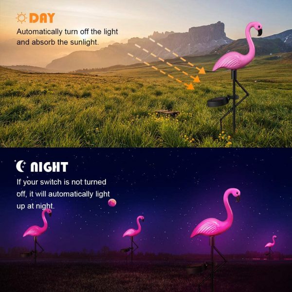 Flamingo Garden LED Stake Solar Powered Decorative Light_6