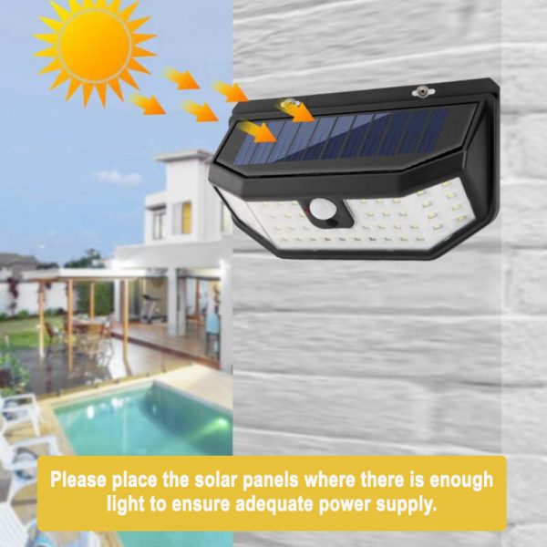 Outdoor Solar Powered Motion Sensor Wide Angled LED Lights_3