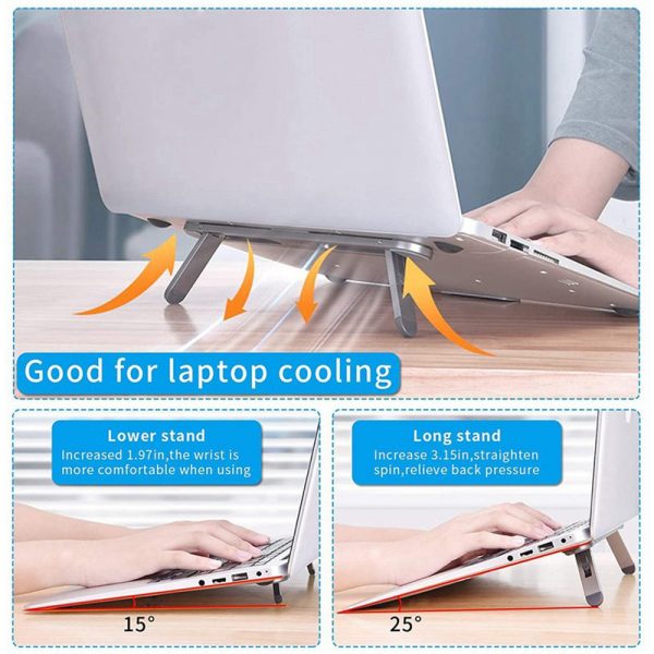 Ergonomic Foldable Aluminum Laptop Cooling Stand and Holder_15