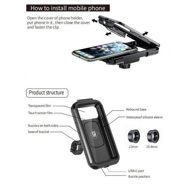 Waterproof Universal Mobile Phone Case for Bicycle Handlebars_6