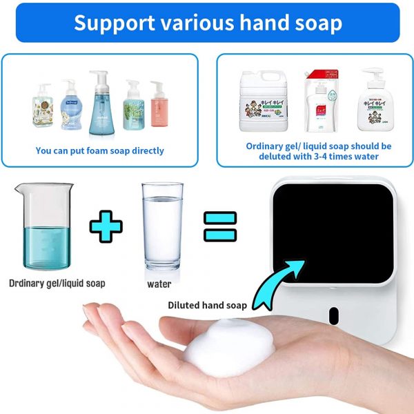 Wall Mounted Automatic Induction Hand Liquid Soap Dispenser_10