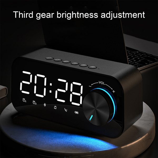 B126 Multifunctional BT 5.0 Speaker Subwoofer LED Alarm Clock_8