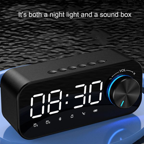 B126 Multifunctional BT 5.0 Speaker Subwoofer LED Alarm Clock_9