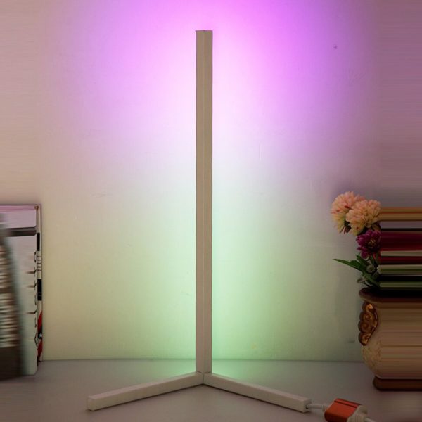 Modern and Simple RGB LED Corner Rod Standing Floor Lamp_19