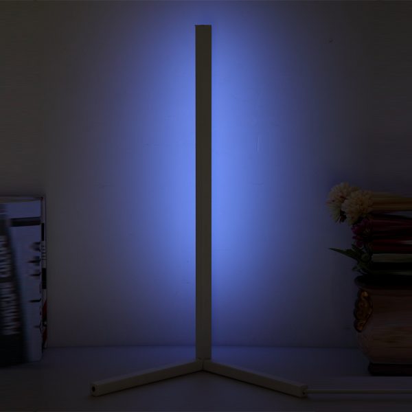 Modern and Simple RGB LED Corner Rod Standing Floor Lamp_21