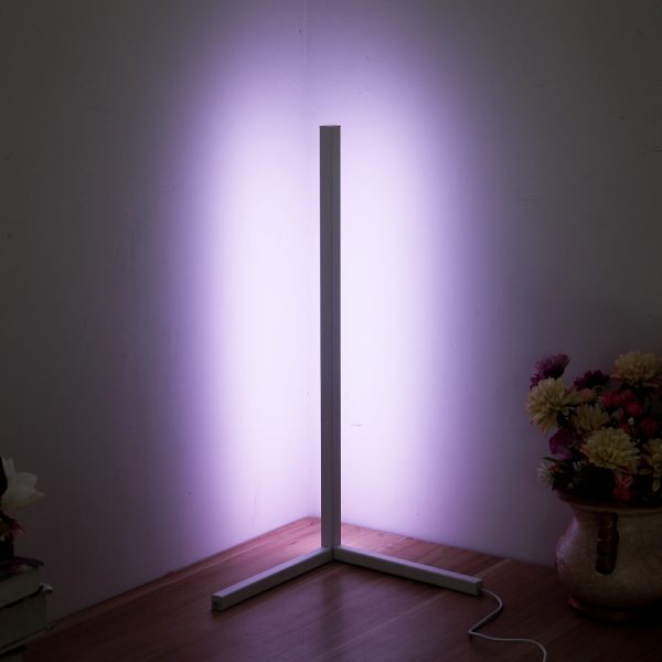 Modern and Simple RGB LED Corner Rod Standing Floor Lamp_26