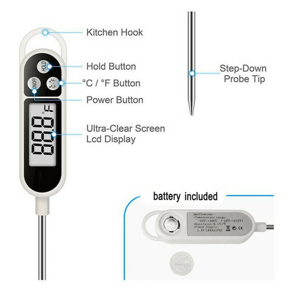 Instant Read Digital Food Meat Thermometer with LCD Display_11