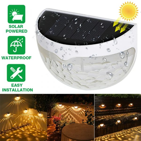 Semi Circle Solar Powered Outdoor Waterproof Sensor Wall Light_6