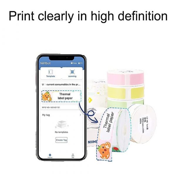 D11 Portable Wireless Thermal Inkless Bluetooth Label Printer_16