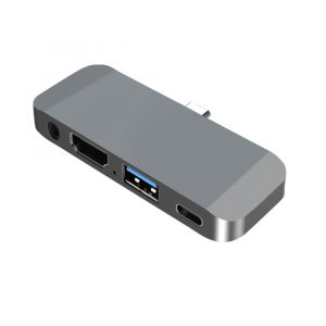 4-in-1 USB C Interface Audio HDMI USB A and Type C Docking Hub