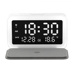 LED Digital Alarm Clock and Wireless Phone Charger- USB Powered