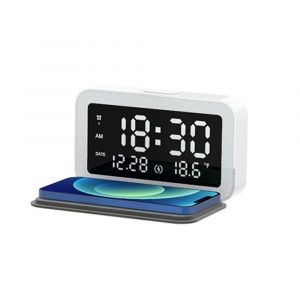 LED Digital Alarm Clock and Wireless Phone Charger- USB Powered