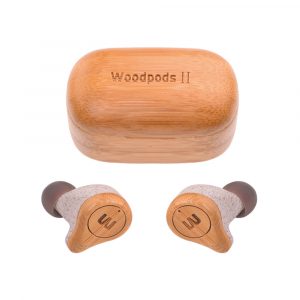 TWS Bluetooth Wooden Designed Earphones with USB Charging Case