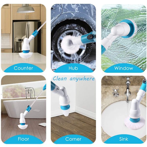 Rechargeable Cordless Turbo Power Electric Spin Scrubber_9