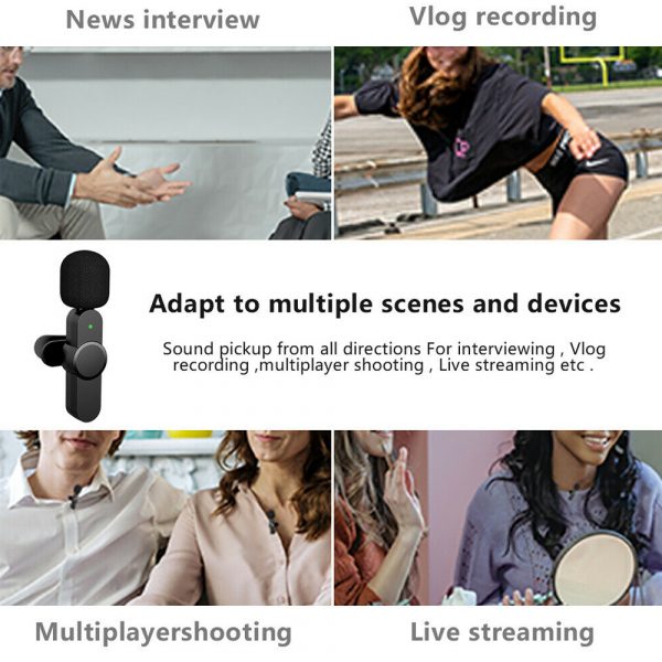 Plug-and-Play Wireless Microphone Portable Clip-on Mic_9