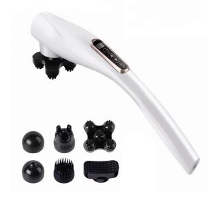 Electric Handheld Back Massager with 6 Interchangeable Heads- EU Plug