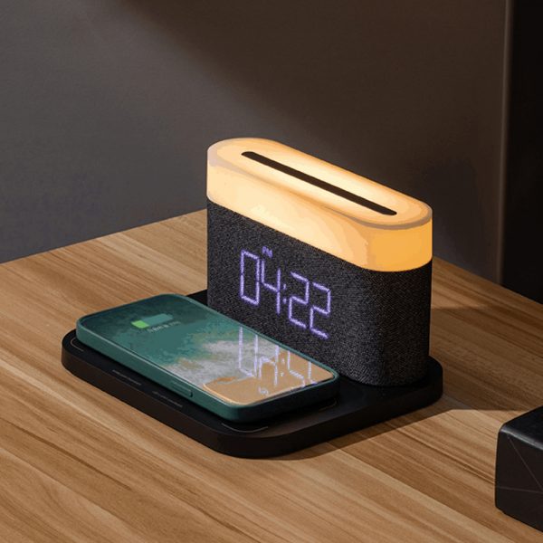 3-in-1 Wireless Charger Alarm Clock and Adjustable Night Light_3