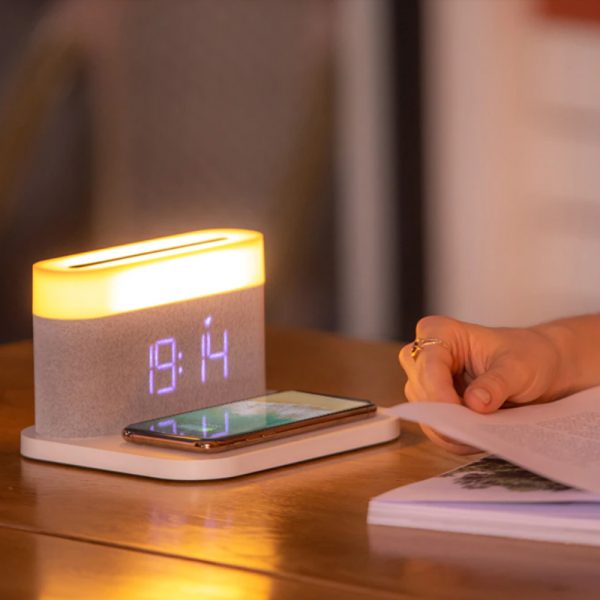 3-in-1 Wireless Charger Alarm Clock and Adjustable Night Light_4