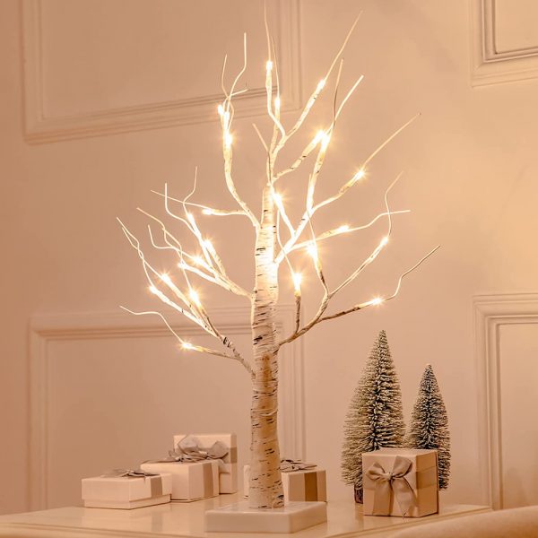 LED Illuminated Birch Tree for Home and Holiday Decoration_3