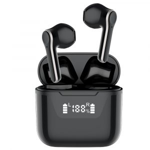 J101 TWS Touch Control Wireless BT Headphones with Mic- USB Charging
