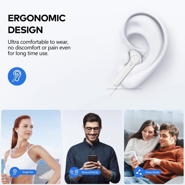 J101 TWS Touch Control Wireless BT Headphones with Mic_9