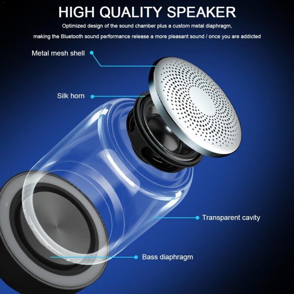 6D Variable Color Illuminated Subwoofer Wireless Bluetooth Speaker_13