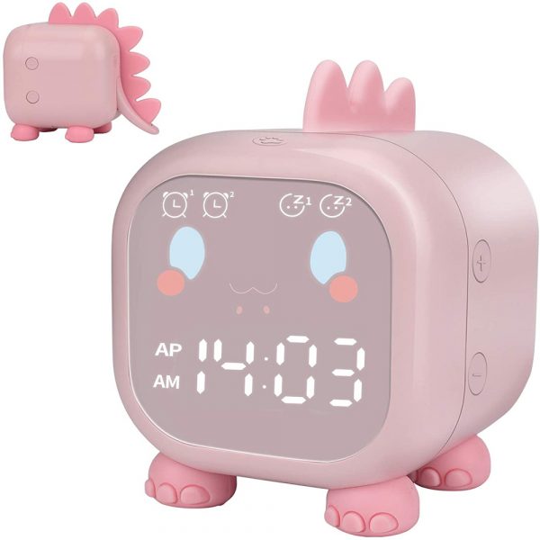 Sleep Training Digital Kid’s Dinosaur Rechargeable Alarm Clock_1