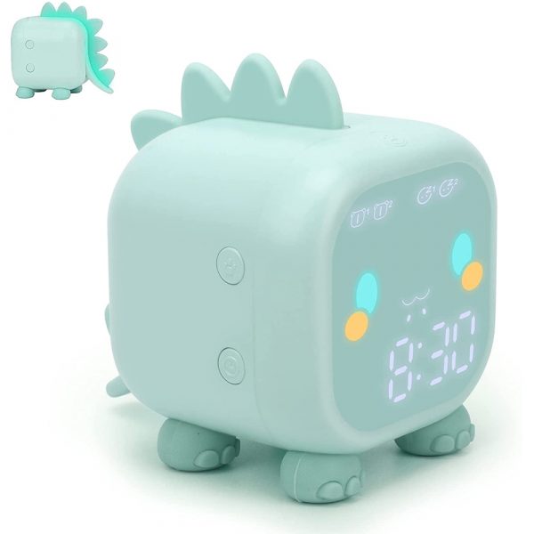 Sleep Training Digital Kid’s Dinosaur Rechargeable Alarm Clock_2