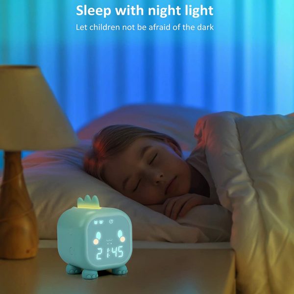 Sleep Training Digital Kid’s Dinosaur Rechargeable Alarm Clock_11