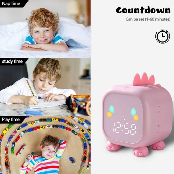 Sleep Training Digital Kid’s Dinosaur Rechargeable Alarm Clock_15