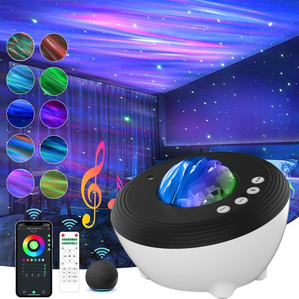Galaxy Projector with White Noise Bluetooth Remote Speaker_3