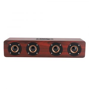 W8 Wooden Wireless Heavy Bass Speaker and Subwoofer- USB Charging
