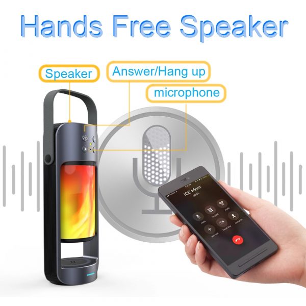 Flame Light Wireless Bluetooth Speaker and Charger for QI Phones_4