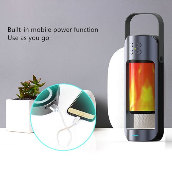 Flame Light Wireless Bluetooth Speaker and Charger for QI Phones_9