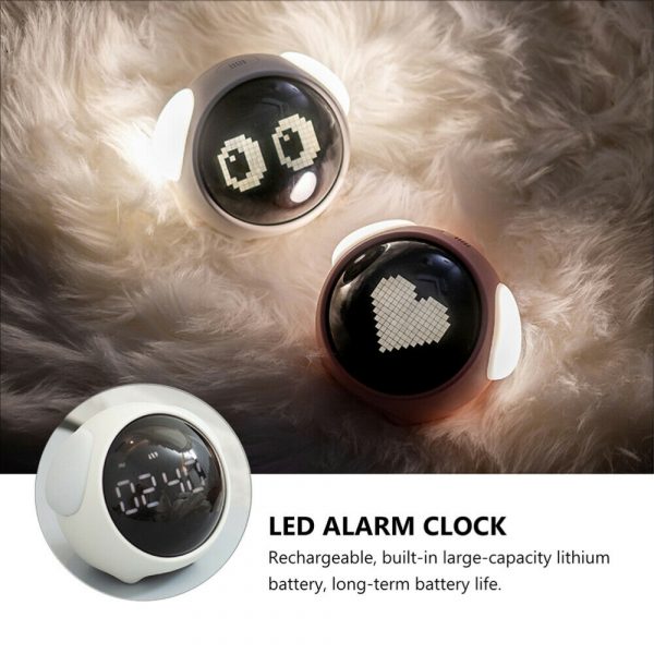 Cute Pixel Children’s Bedside Alarm Clock Emoji Digital Clock_7