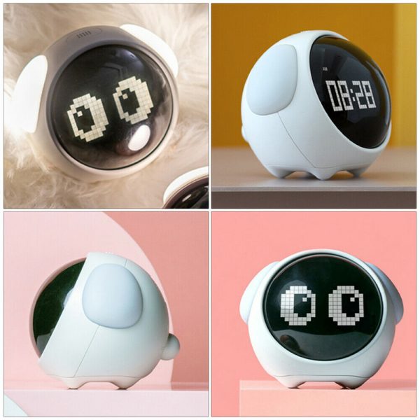 Cute Pixel Children’s Bedside Alarm Clock Emoji Digital Clock_9