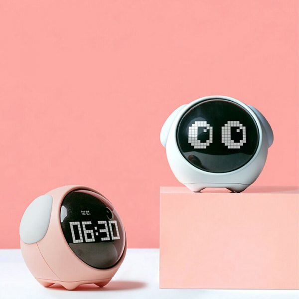 Cute Pixel Children’s Bedside Alarm Clock Emoji Digital Clock_11