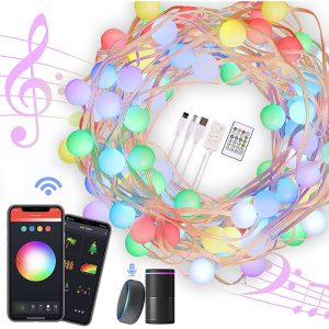 Remote Controlled Smart LED String Fairy Ball Lights- USB Powered