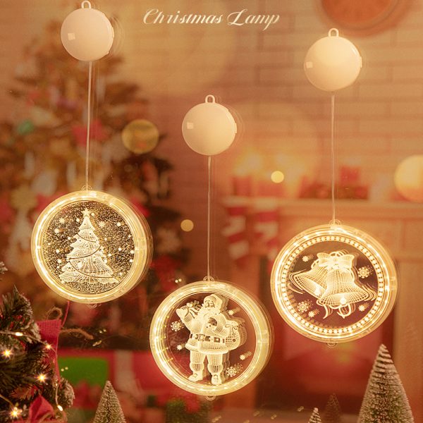 Battery Operated LED Christmas Holiday Pendant Light Decoration_17