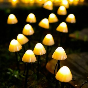 Solar Powered Mushroom LED Garden Decoration Fairy Lights