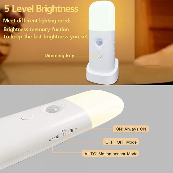 USB Rechargeable Indoor Motion Sensor SOS LED Night Light_9