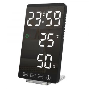 Multifunctional LED Makeup Mirror Digital Snooze Alarm Clock- USB Plugged-in
