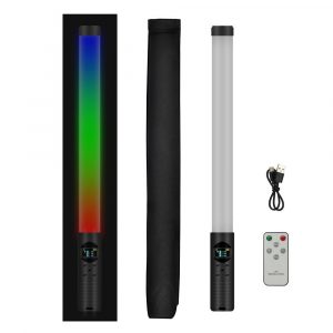 Remote Controlled RGB Handheld LED Video Photography Light- USB Charging