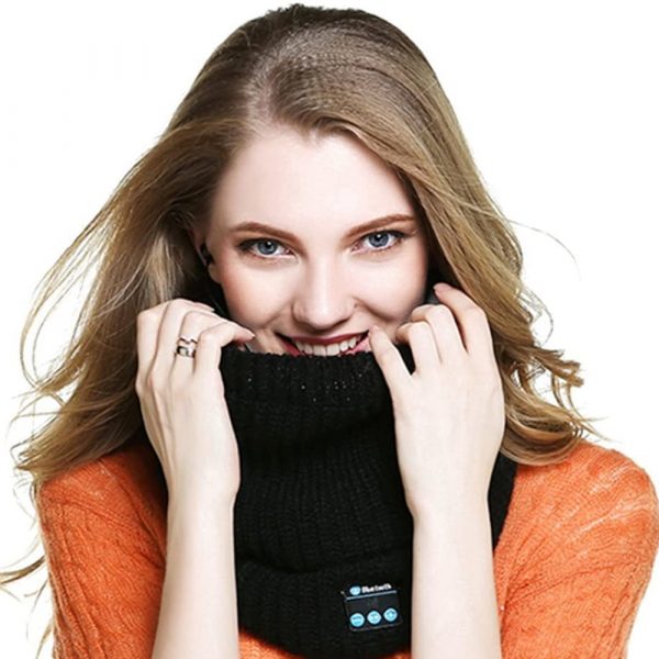Warm Washable Knitted Bluetooth Musical Headphone Scarf_0