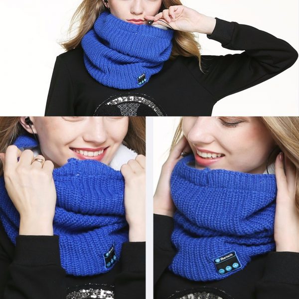 Warm Washable Knitted Bluetooth Musical Headphone Scarf_17