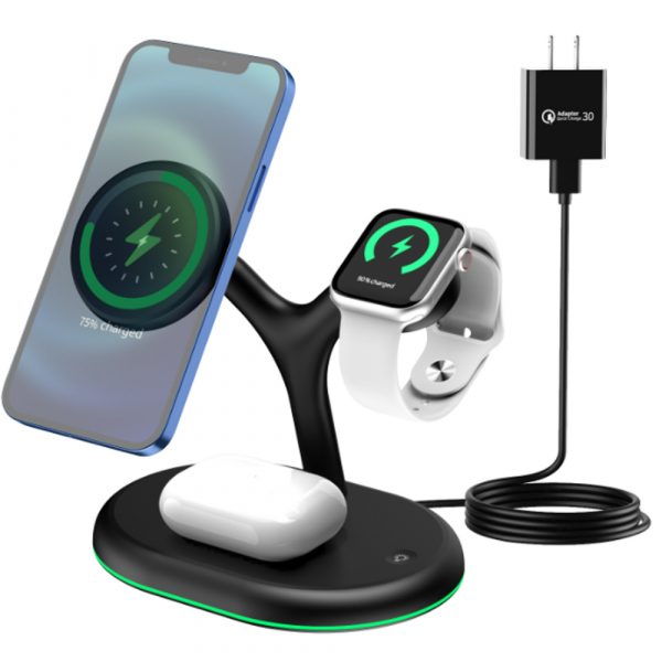 3-in-1 Magnetic Wireless Charging Station 15W Mag-Safe_2