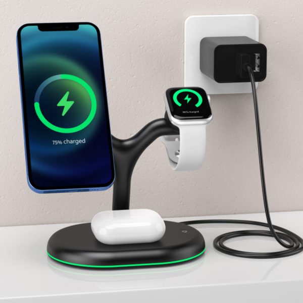 3-in-1 Magnetic Wireless Charging Station 15W Mag-Safe_3
