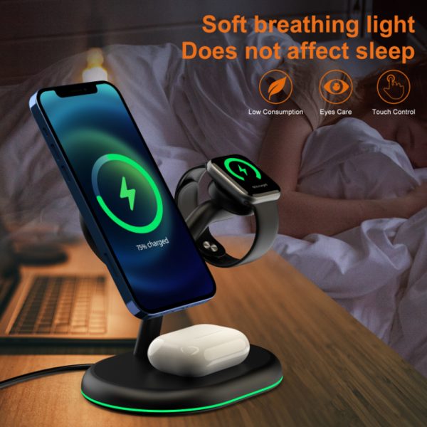 3-in-1 Magnetic Wireless Charging Station 15W Mag-Safe_6
