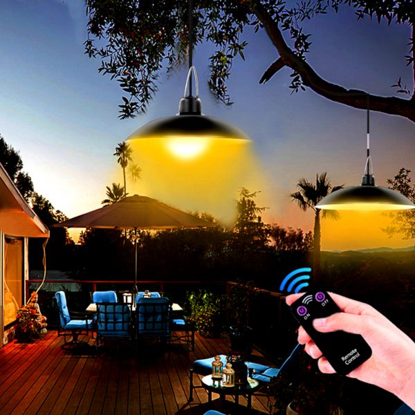 LED Remote Control Solar Indoor Outdoor Pendant Lamp_5